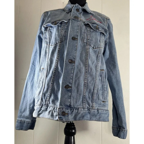 Selena Quintanilla Denim Jacket Size Medium M Pockets Embroidered Name - Picture 2 of 15